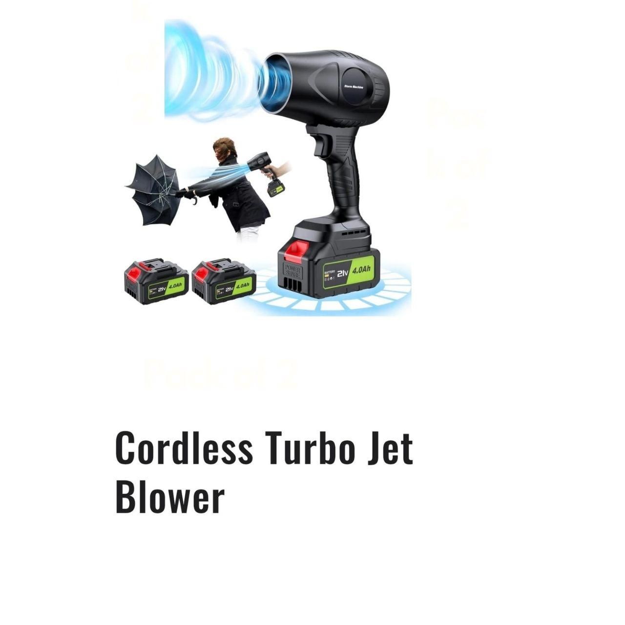Cordless Turbo Jet Blower – Powerful Car & Home Cleaning Tool