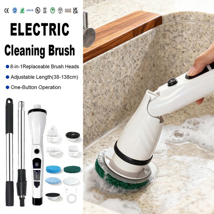 Electric Spin Scrubber – Powerful Bathroom & Kitchen Cleaning Brush